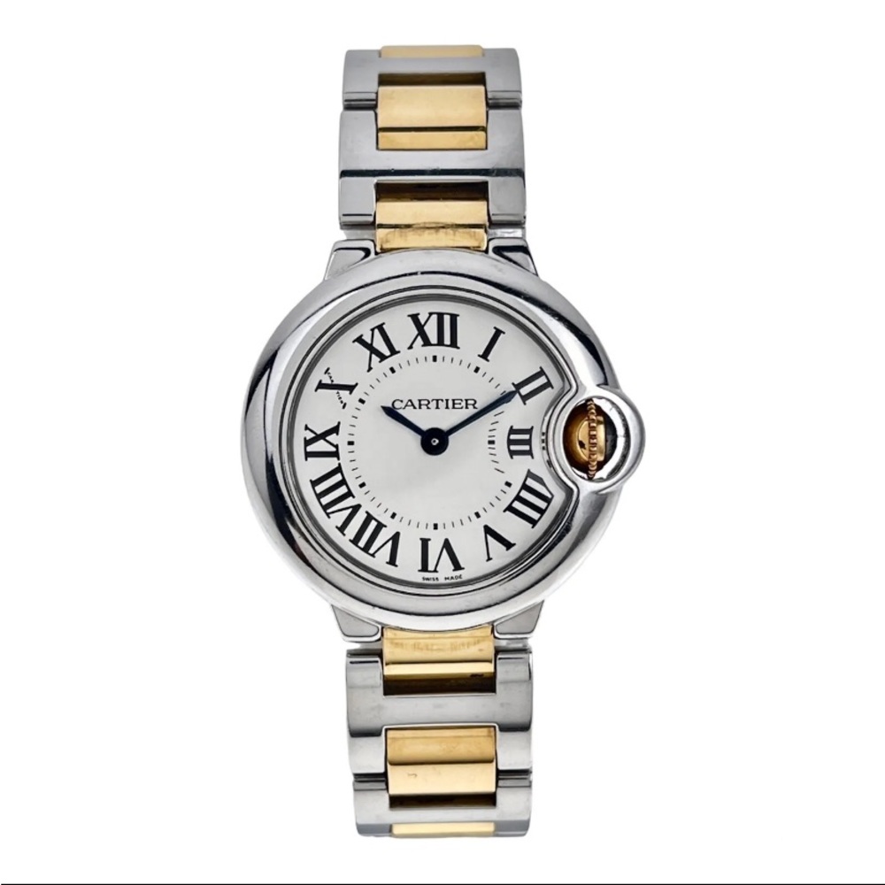 Cartier Ballon bleu 28mm two toned quartz ladies watch W69007Z3 Box papers 2007